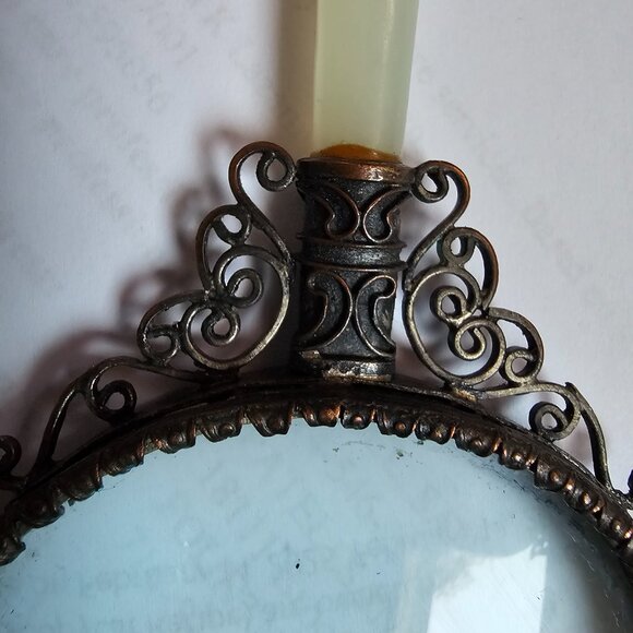 Vintage Chinese Brass Magnifying Glass with Jade Handle - Picture 5 of 6